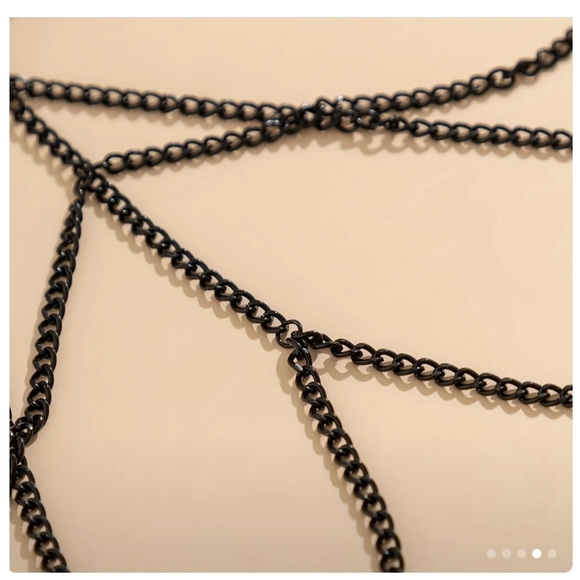 5/25 Multi-layer Tassel Elastic Leg Chain Punk Style Body Chain Jewelry, new - Picture 4 of 7